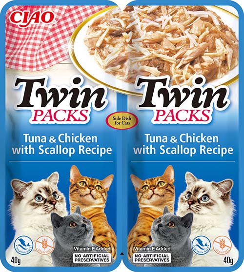 Inaba Cat Ciao Twin Packs - tonhal, csirke, fésűkagyló