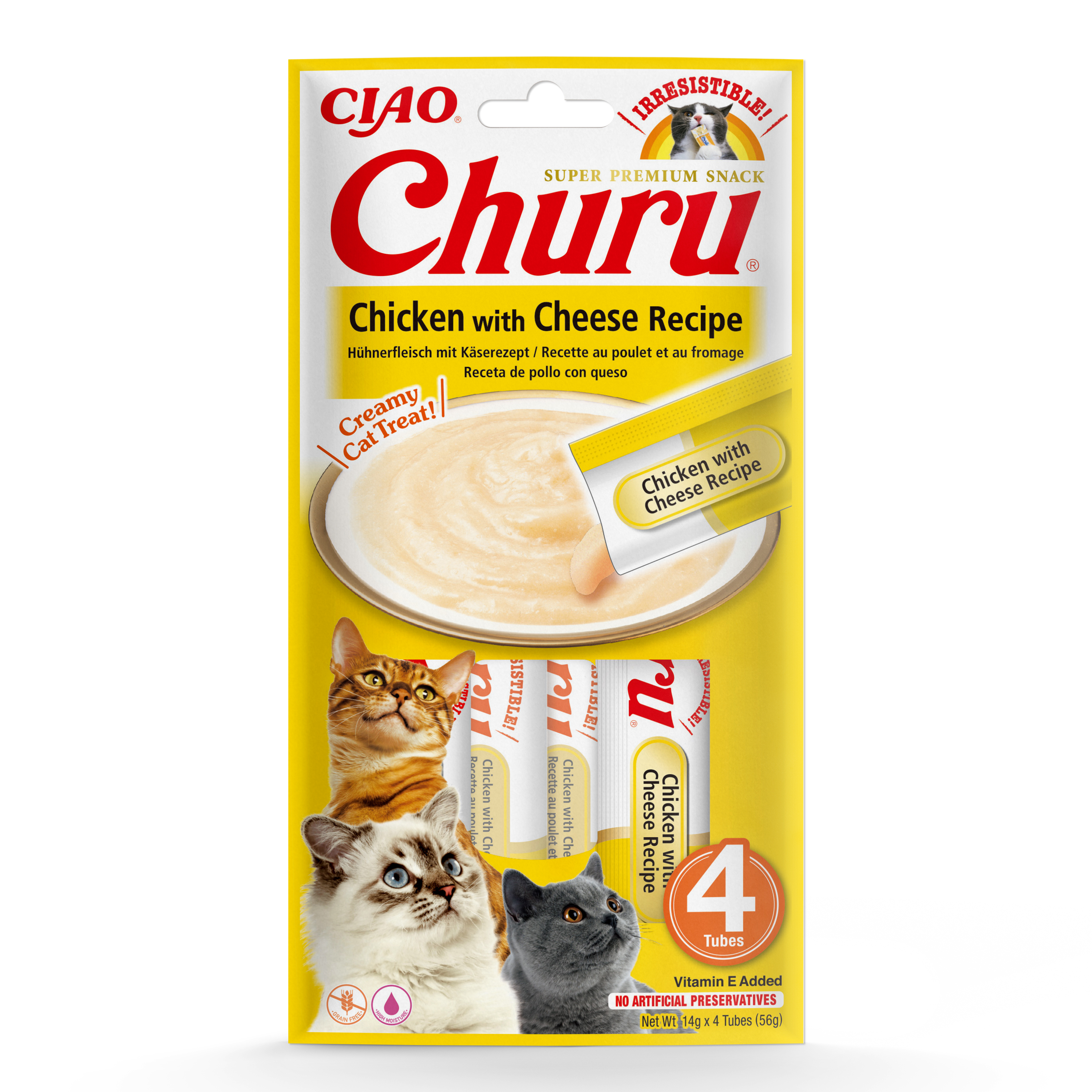 INABA Cat Churu Csirke Sajttal Püré