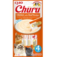 Inaba Cat Ciao Churu Csirke, marhával püré