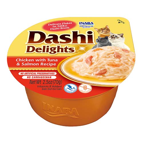 Inaba Cat Dashi Delights nedves macskaeledel - csirke, tonhal és lazac - Image 2