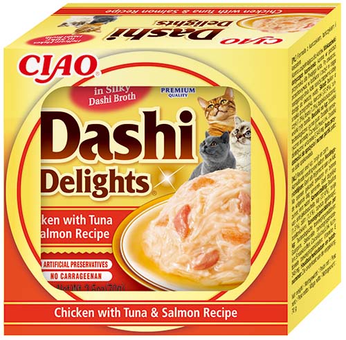 Inaba Cat Dashi Delights nedves macskaeledel - csirke, tonhal és lazac