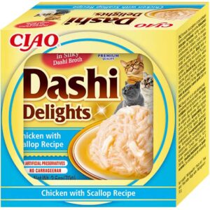 Inaba Cat Dashi Delights nedves macskaeledel - csirke, fésűkagyló
