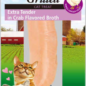 Inaba Cat Grillezett Csirke Filé - extra puha, rákkal ízesített húslevesben