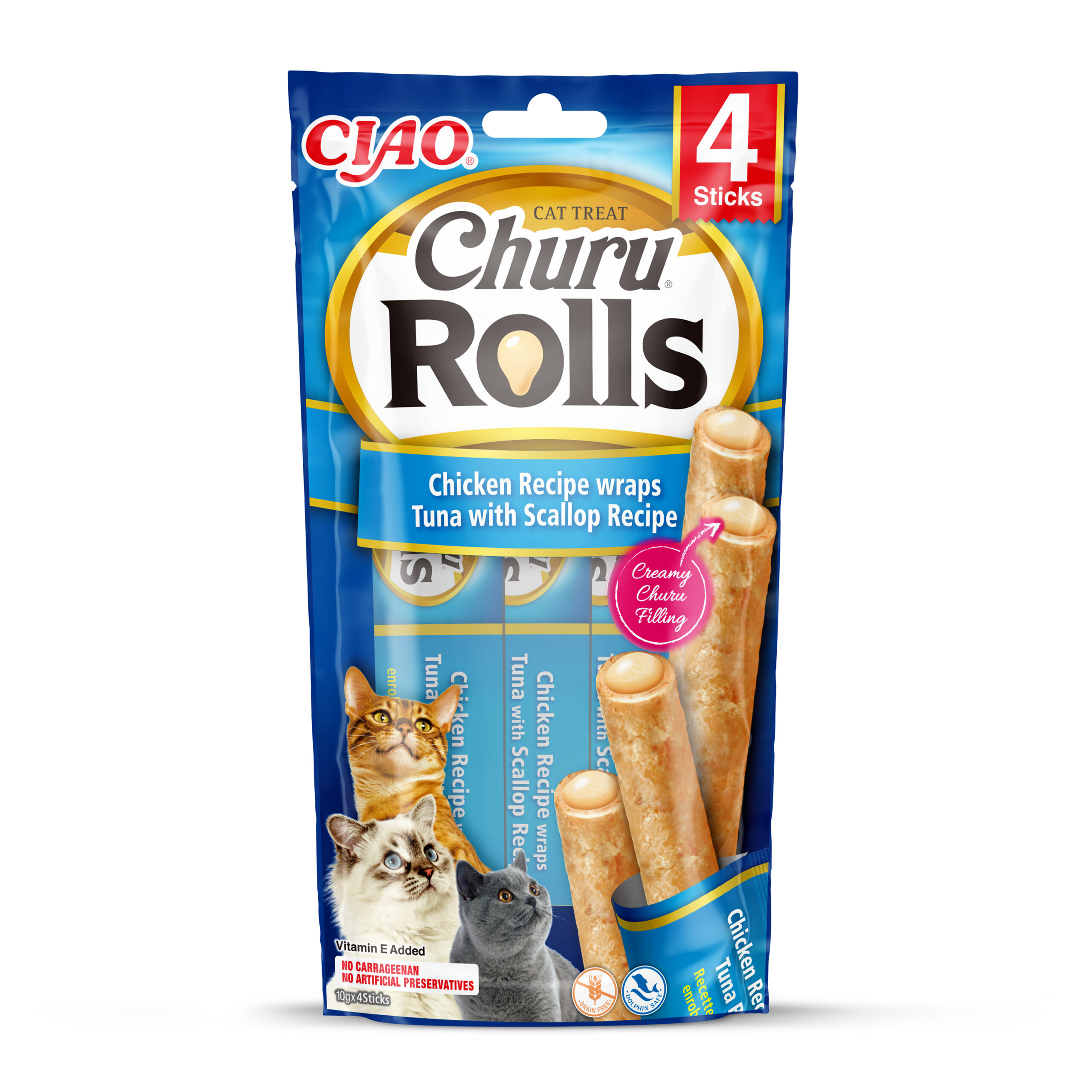 INABA Churu Rolls - tonhal és fésűkagyló